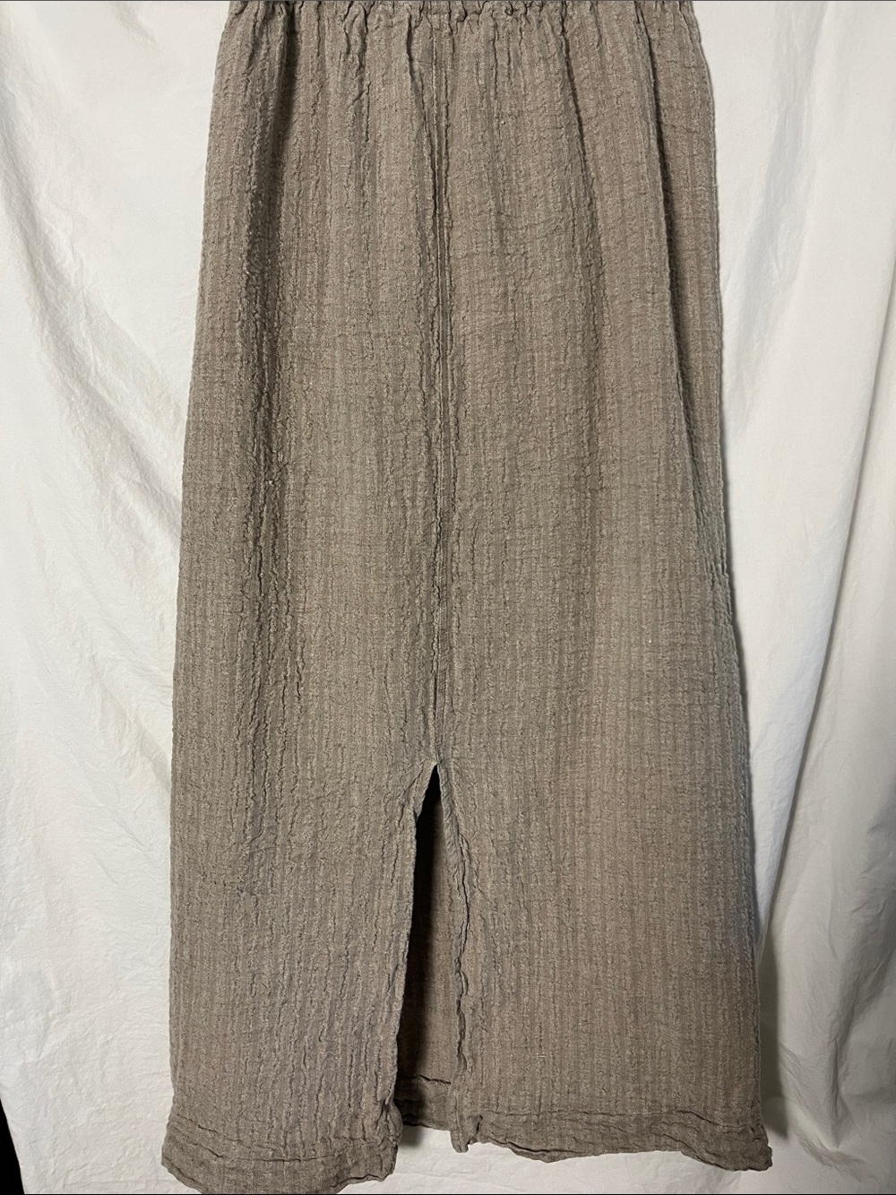 Flax Textured Linen Maxi Skirt Natural Size Medium - Picture 3 of 7